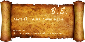 Bartánusz Samuella névjegykártya